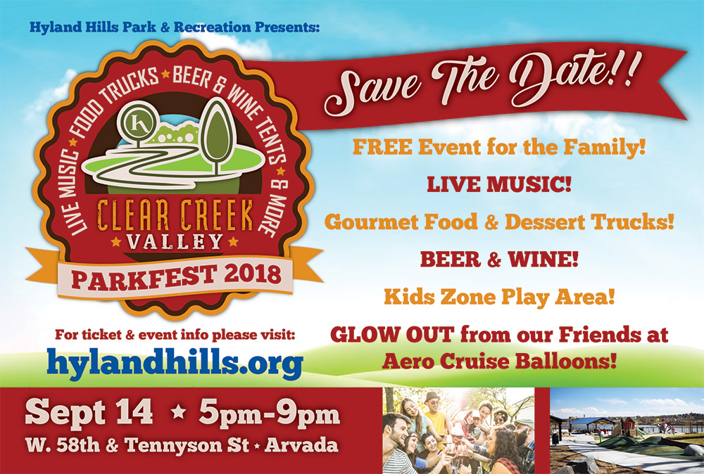 Clear Creek Valley Parkfest 2018, September 14th, 5pm to 9pm